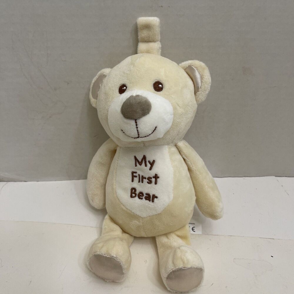 KellyToy My First Bear Plush Rattle Stuffed animal  Tan Beige 2019